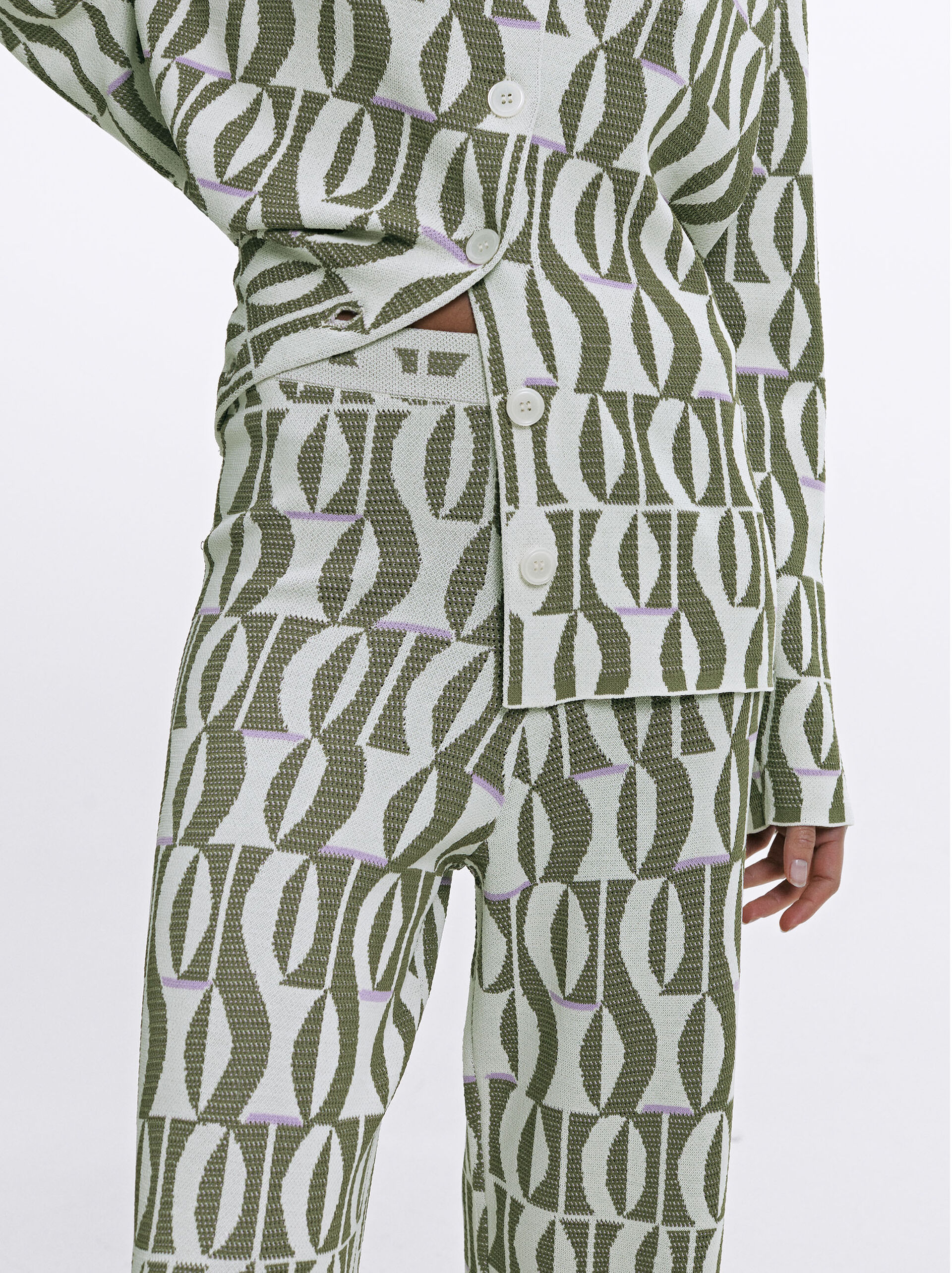 Jacquard Knit Trousers image number 3.0