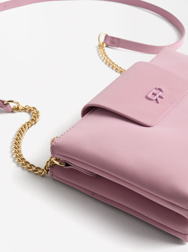 Crossbody bag with soft texture