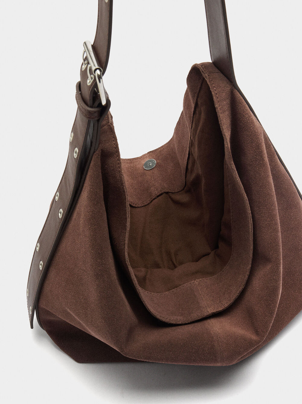 Sac à épaule en cuir suédé L