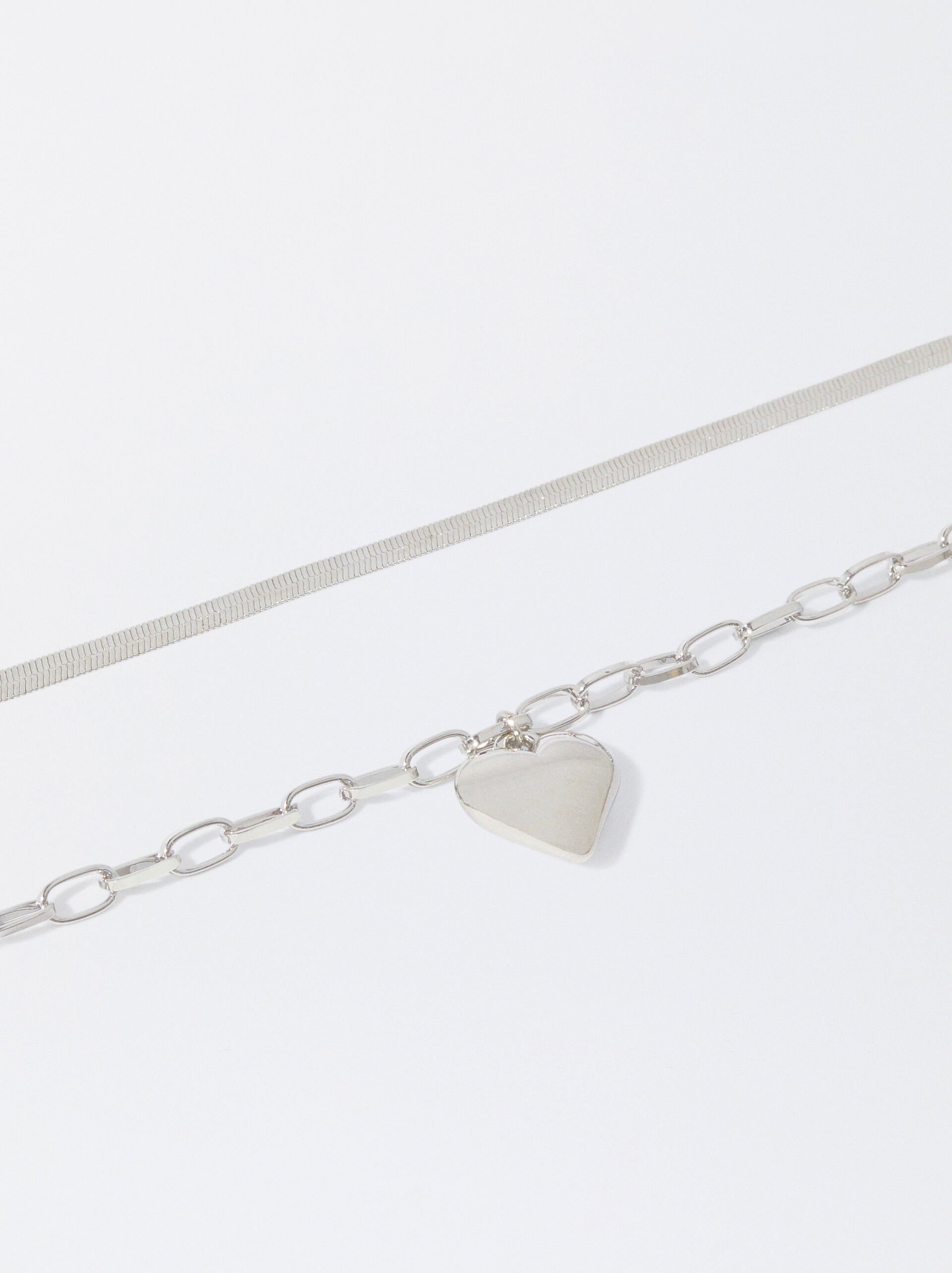 Silver Heart Necklace image number 2.0