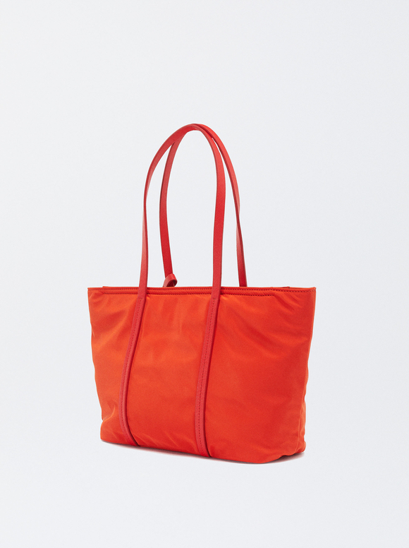 Nylon Tote Bag M, Orange, hi-res