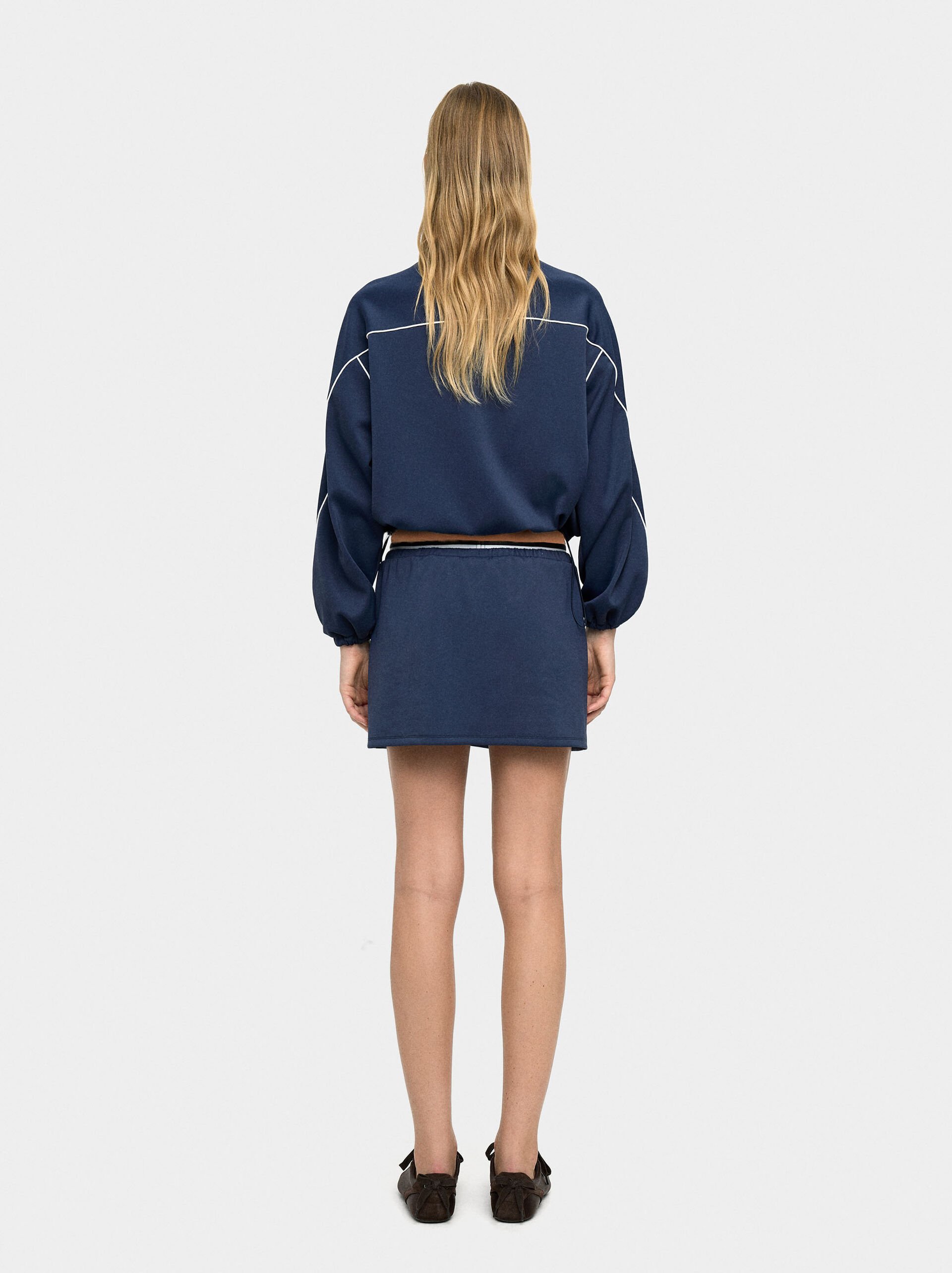 Padel jacket with contrast piping image number 2.0