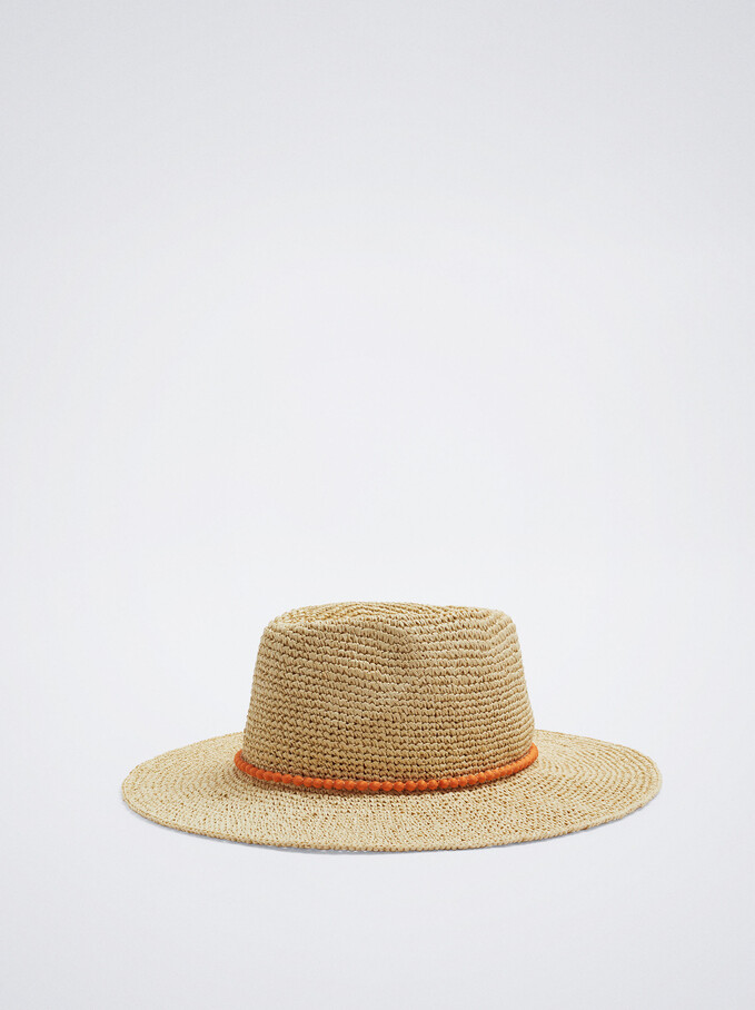 Straw Hat, Orange, hi-res