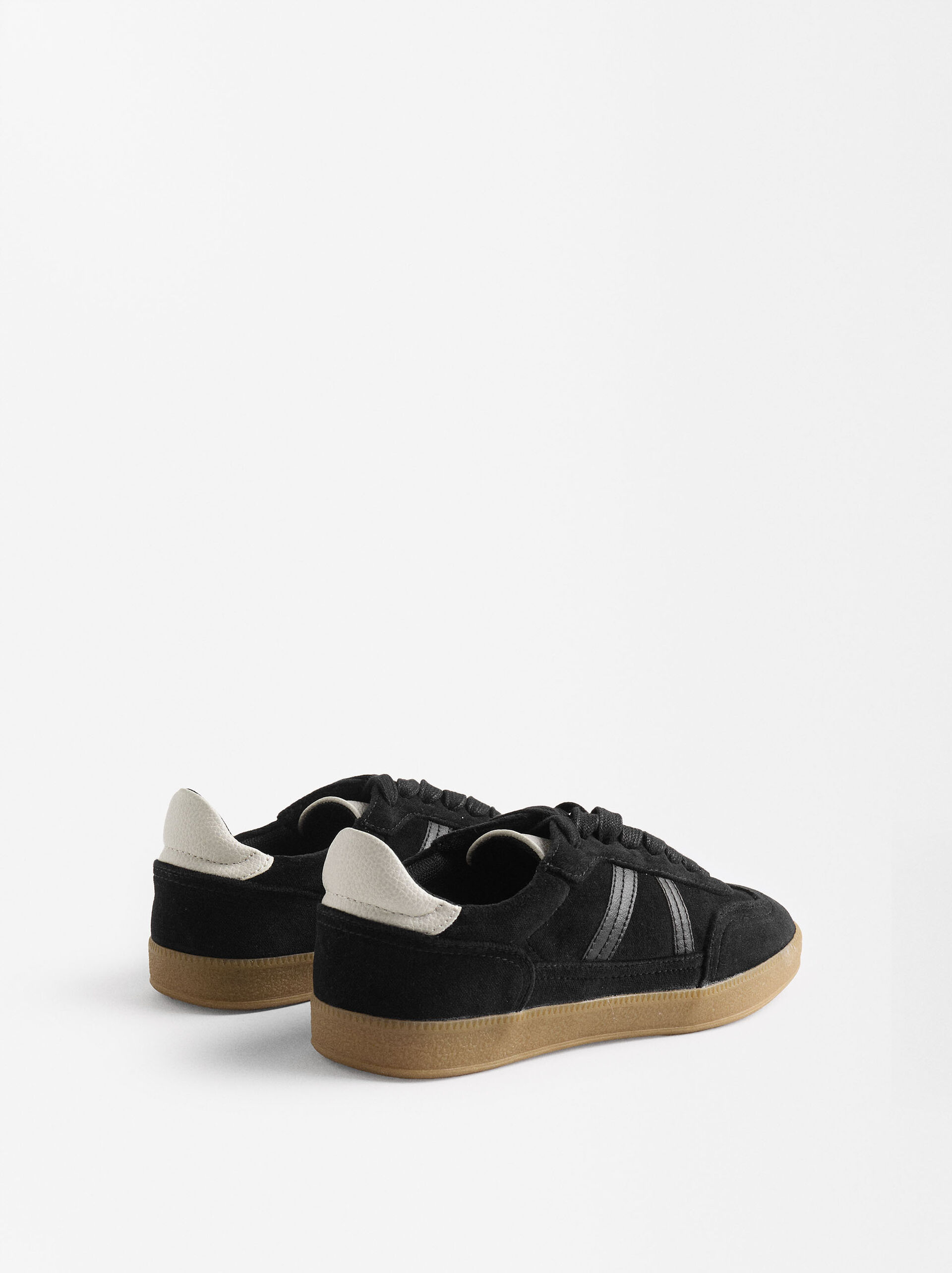 Suede effect contrast sneakers image number 4.0