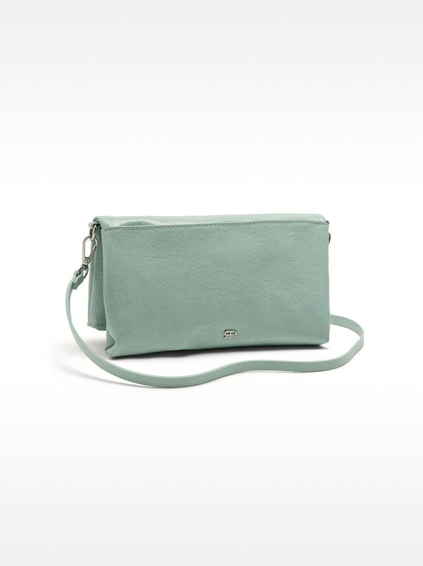 Crackle-effect crossbody bag