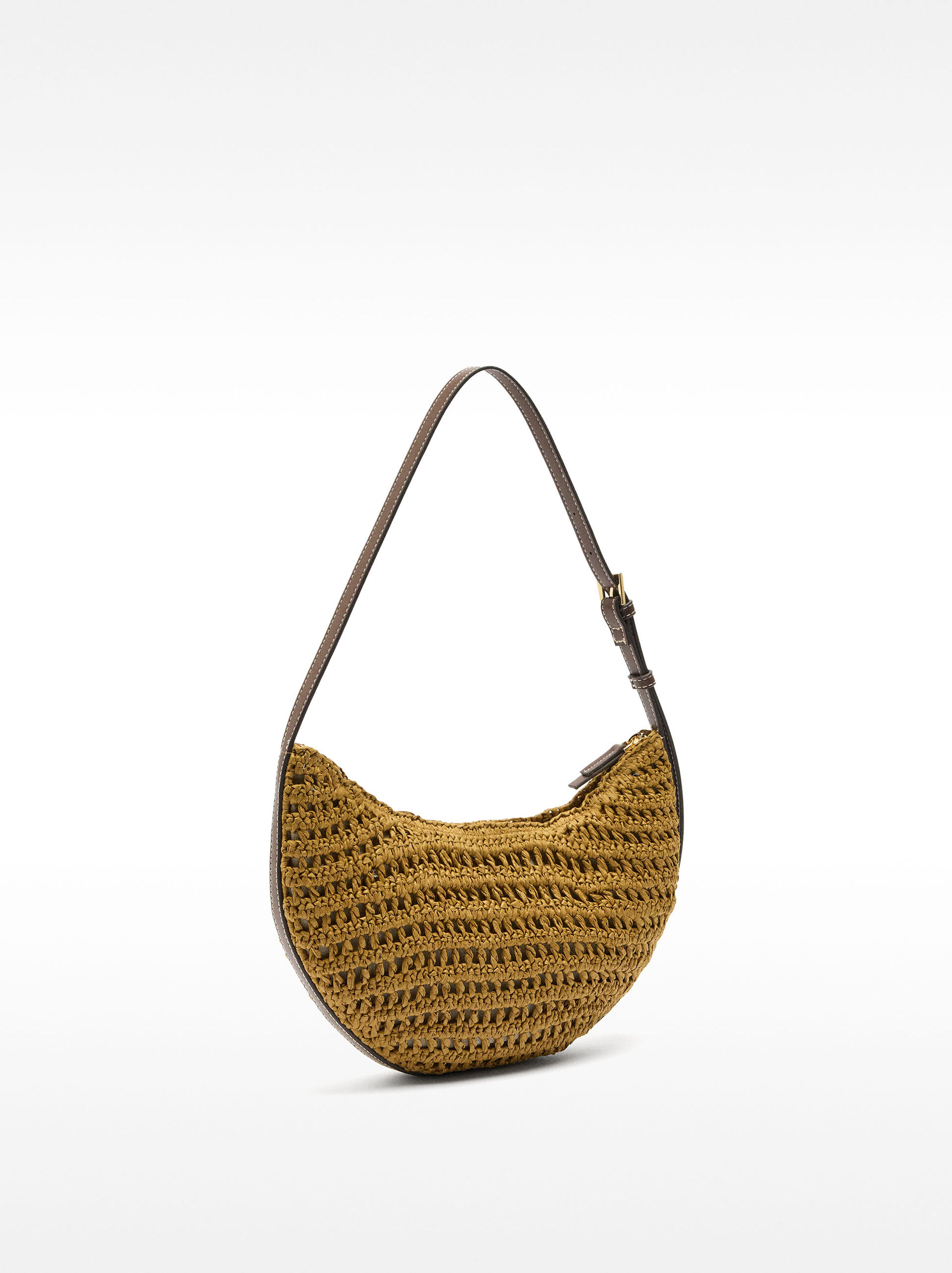 Bolso de hombro hobo efecto rafia image number 3.0