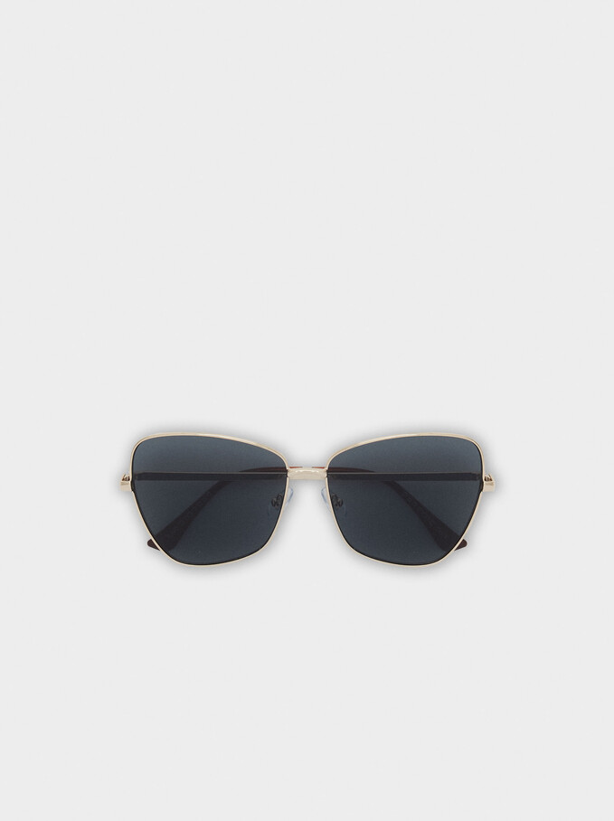 Metal Sunglasses, Golden, hi-res
