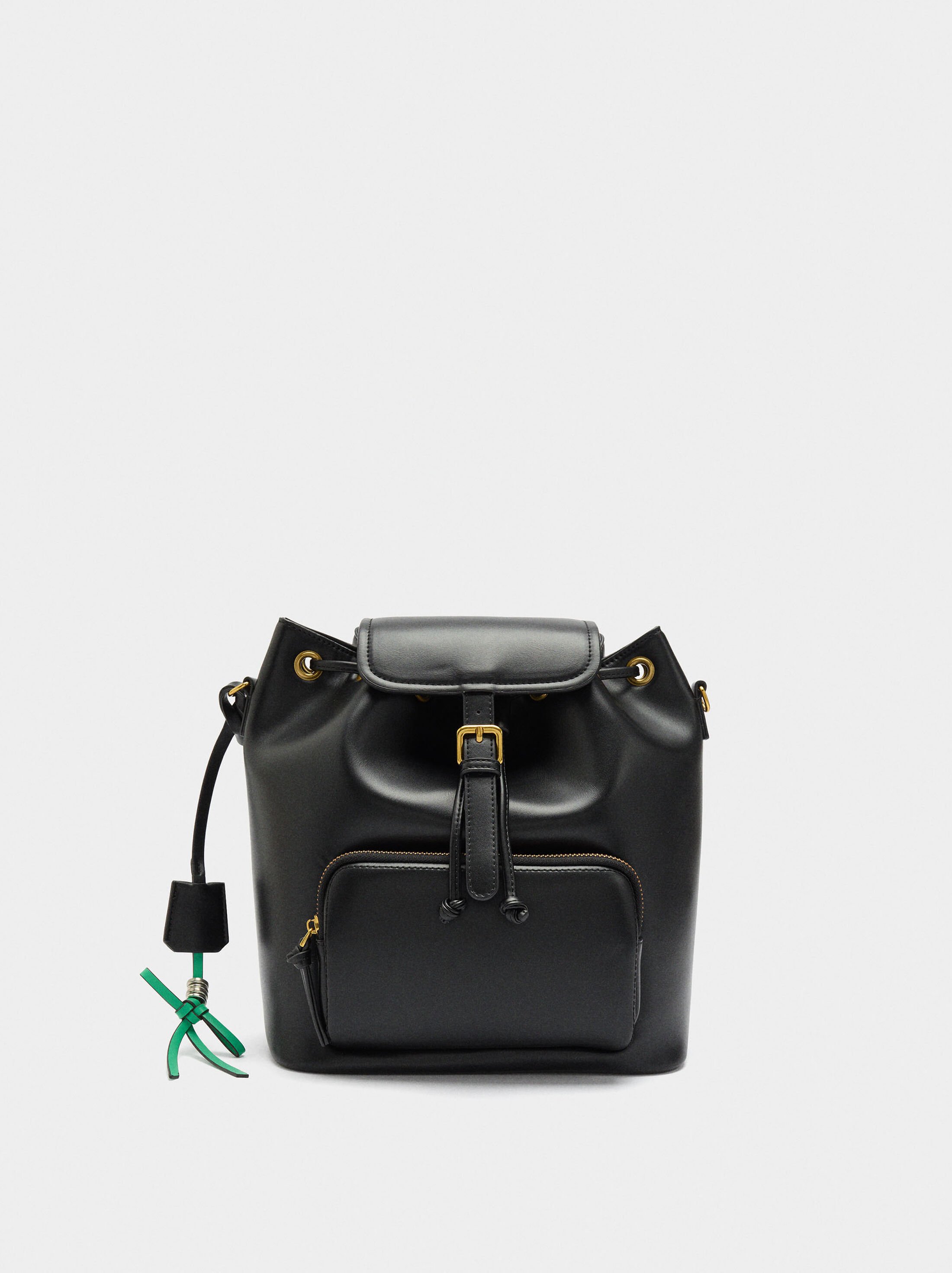 Backpack with crossbody bag strap image number 0.0