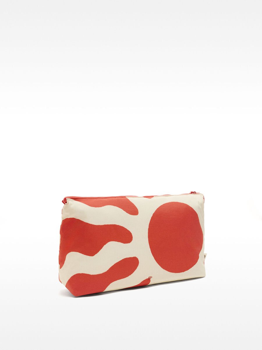 Printed nylon cosmetic bag