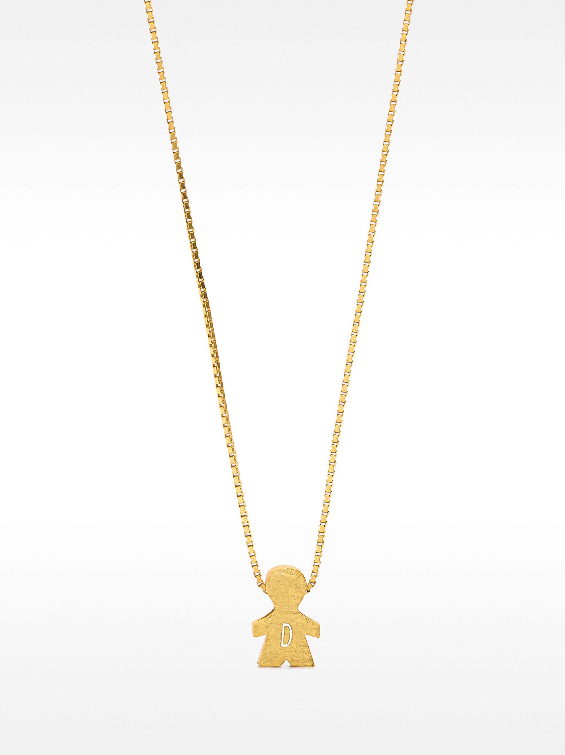 Short necklace with boy charm - 925 sterling silver image number 0.0