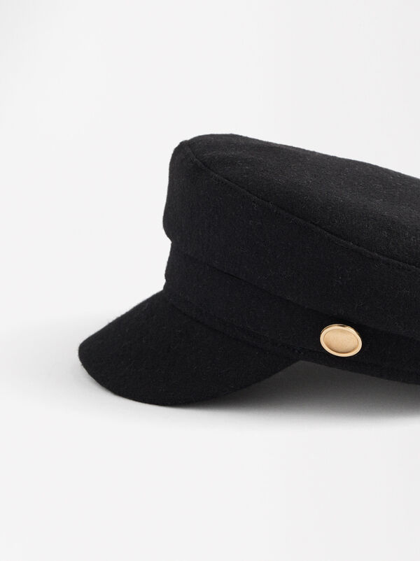 Wool- blend sailor cap