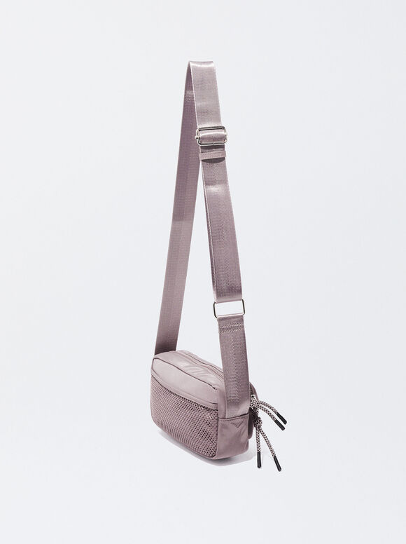 Nylon Crossbody Bag, Purple, hi-res