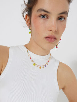 Multicolor Necklace With Charms image number 0.0