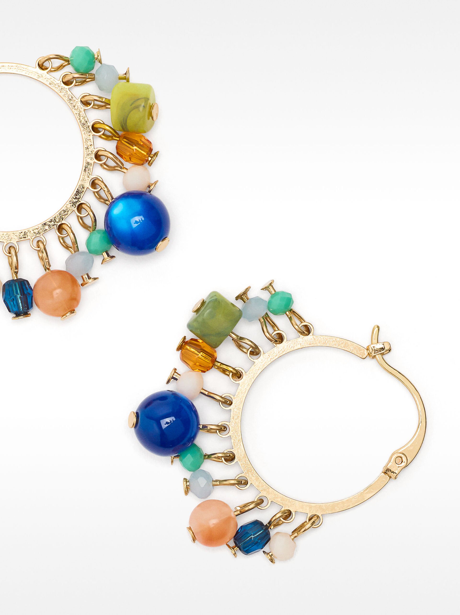 Aros con cuentas multicolores image number 0.0