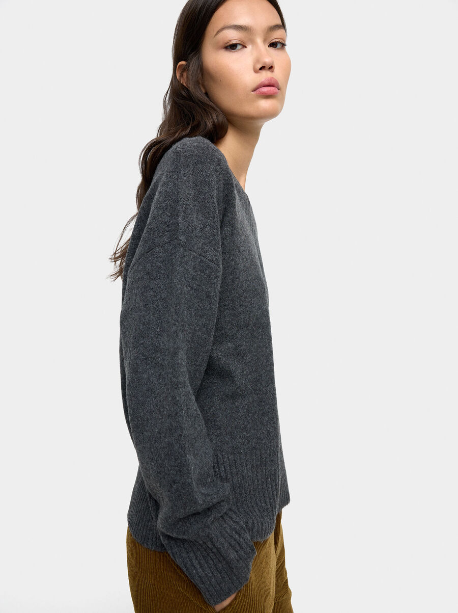 Jersey de punto escote en V