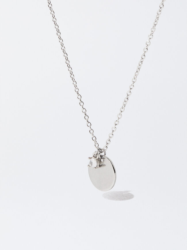 Silver-Plated Necklace With Pendant image number 0.0