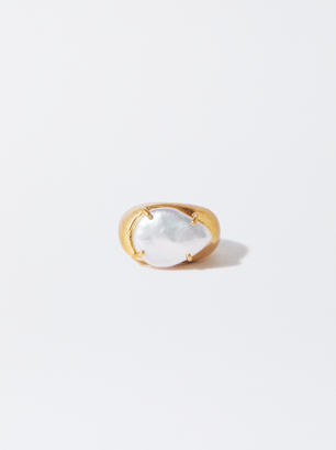 Ring With Freshwater Pearl, , hi-res