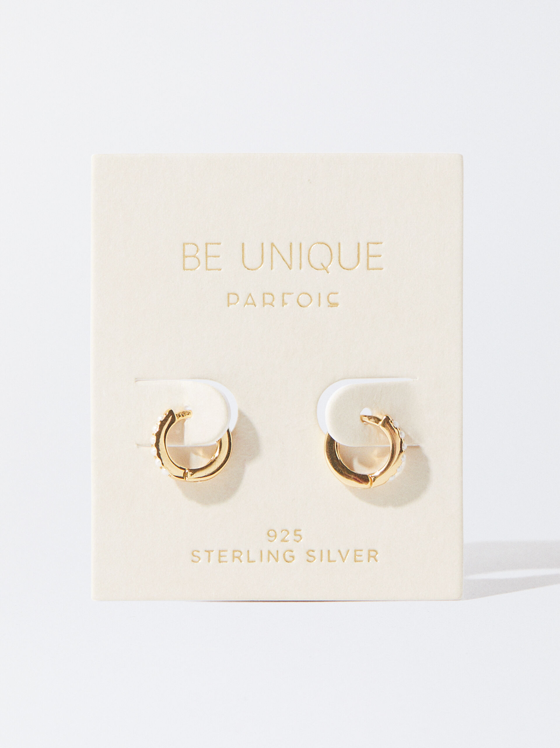925 silver personalised hoop earrings with pearls image number 3.0
