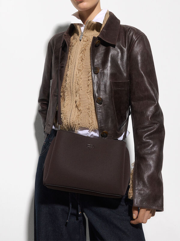 Soft texture crossbody bag