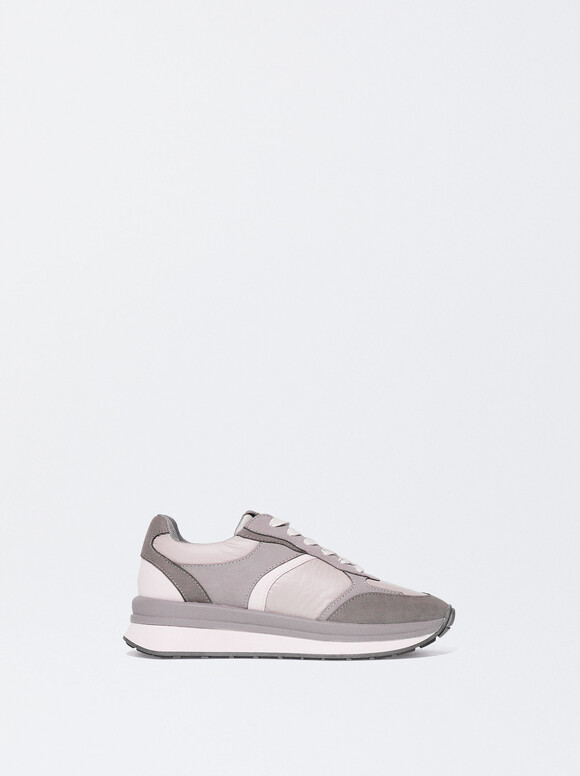 Zapatillas Deportivas Combinadas, Gris, hi-res