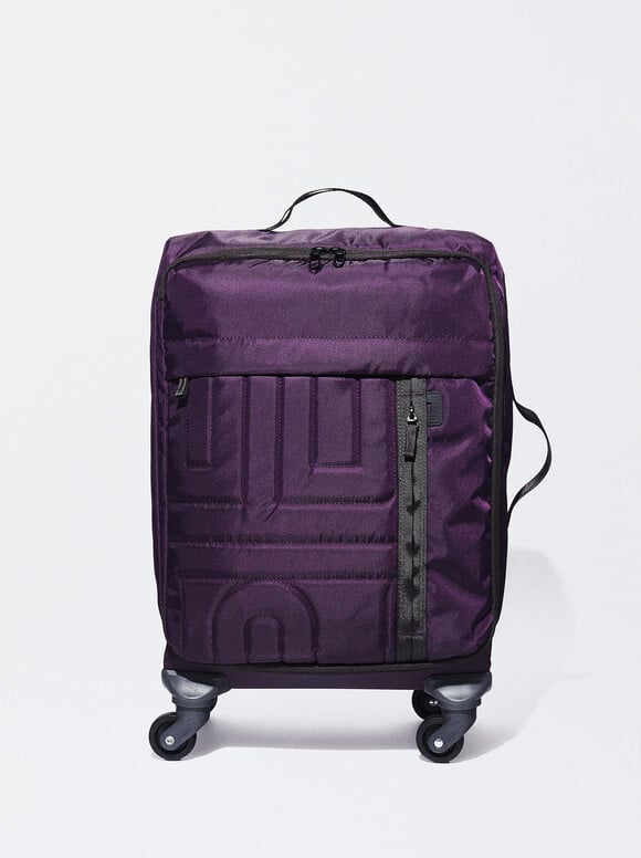 Nylon Suitcase, Purple, hi-res