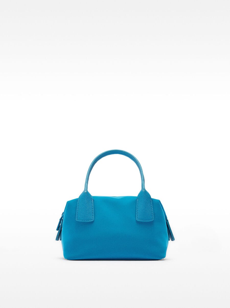 Borsa tote effetto velluto con tracolla