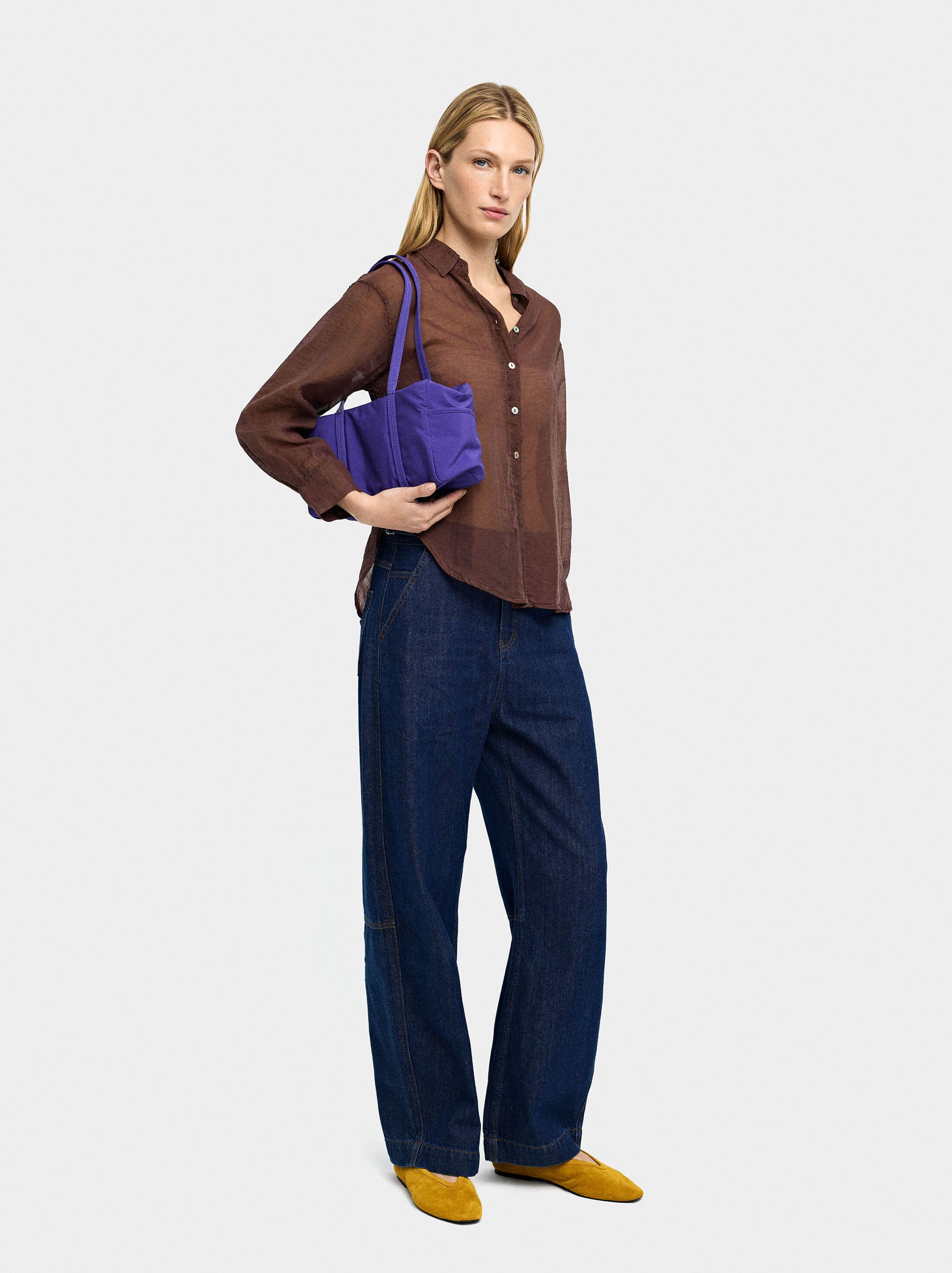 Long sleeve semitransparent shirt image number 0.0