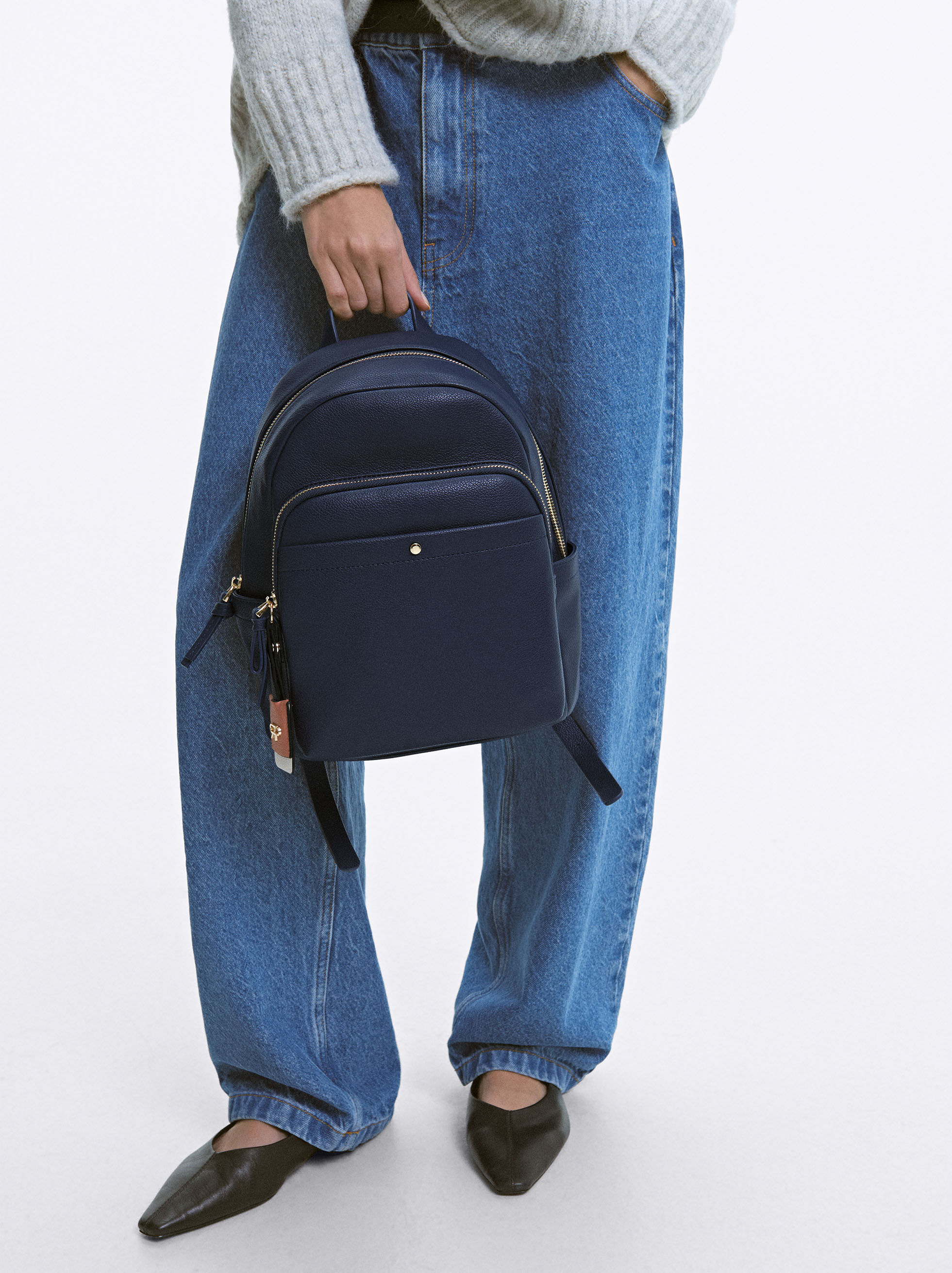 Mochila azul marino parfois clearance