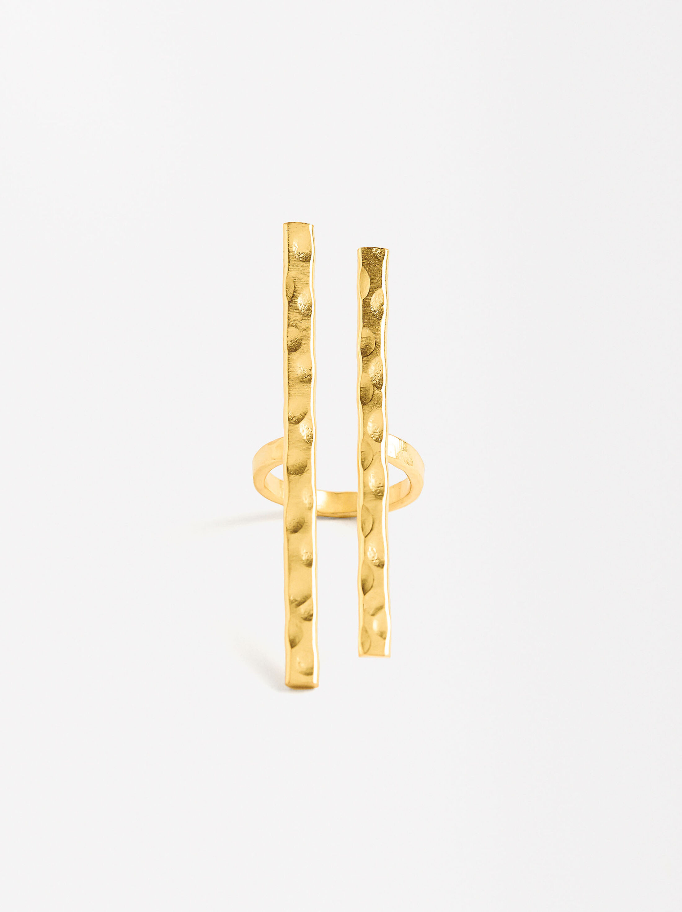 18k Gold-plated two bars ring image number 0.0