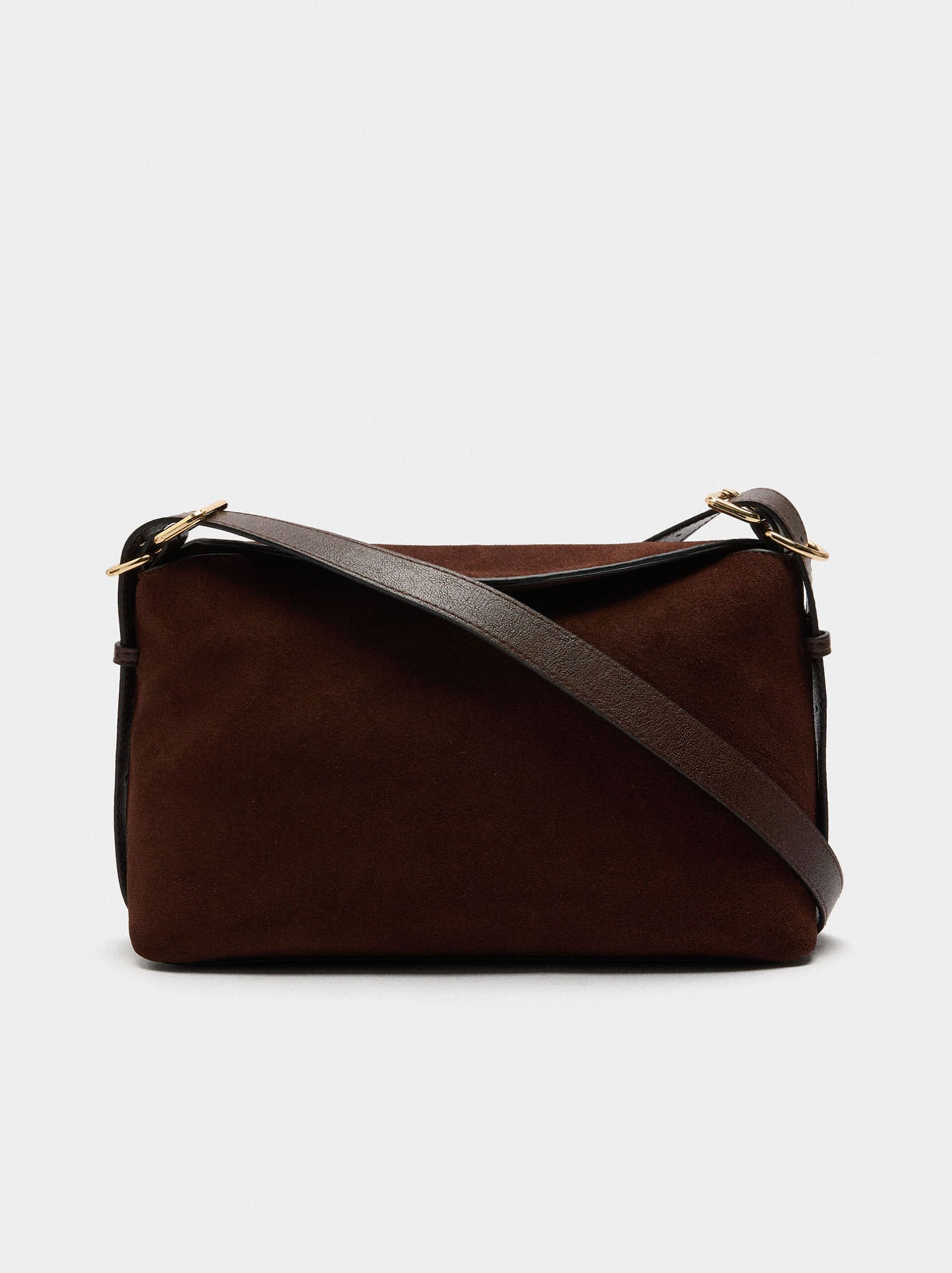 Crossbody bag with leather details image number 4.0