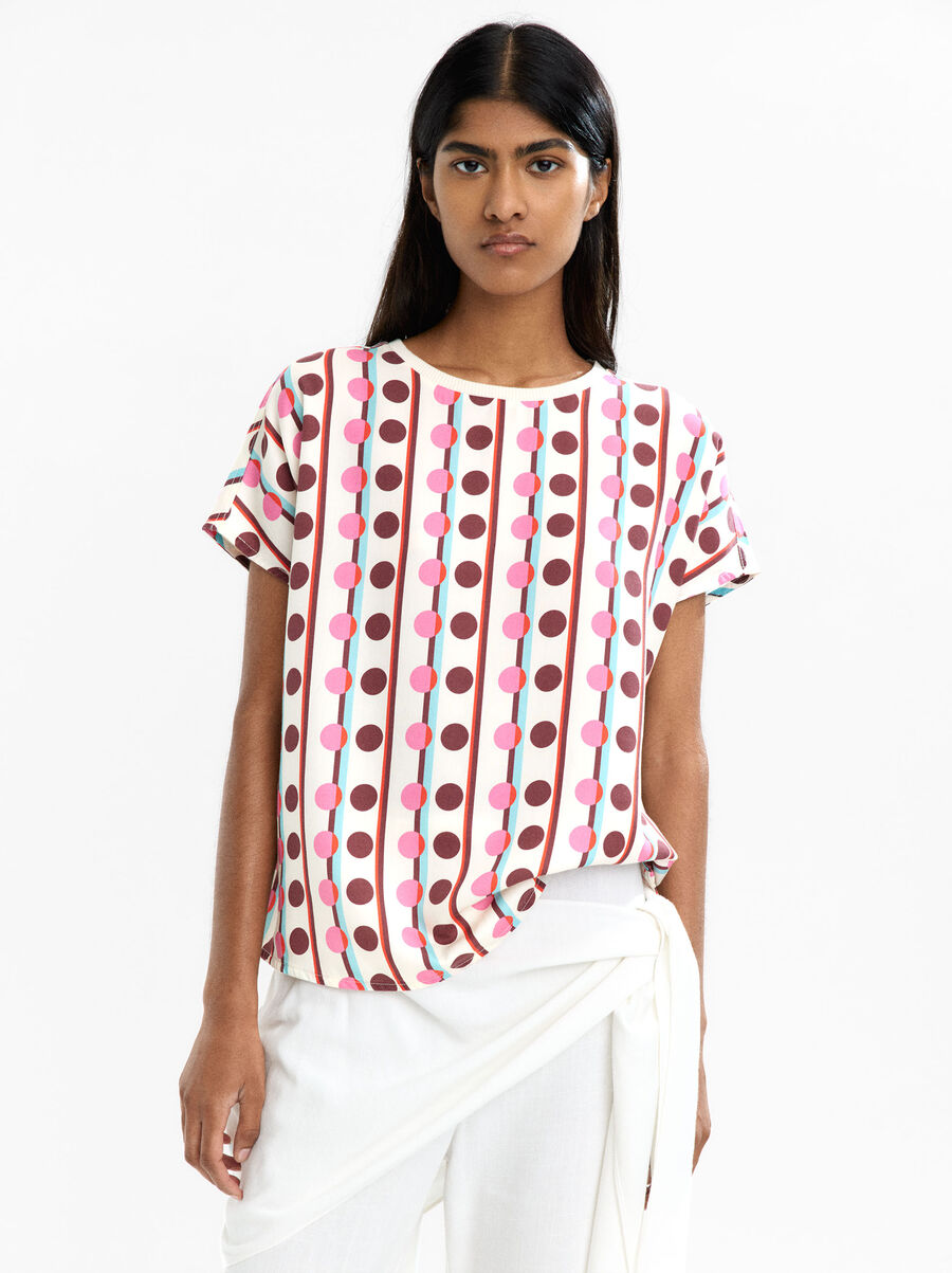 Printed top 100% lyocell