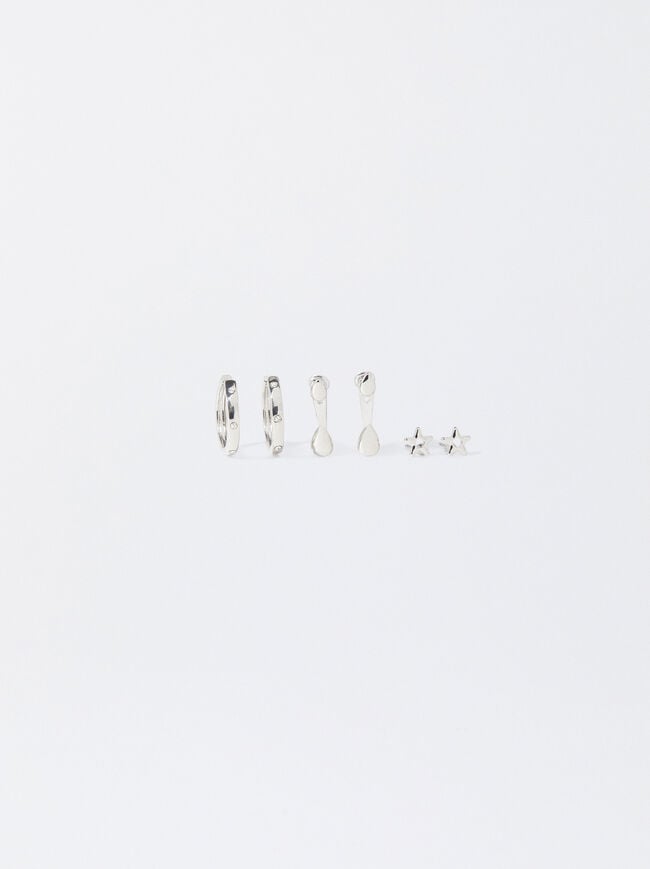 Set Of Silver-Plated Earrings image number 0.0