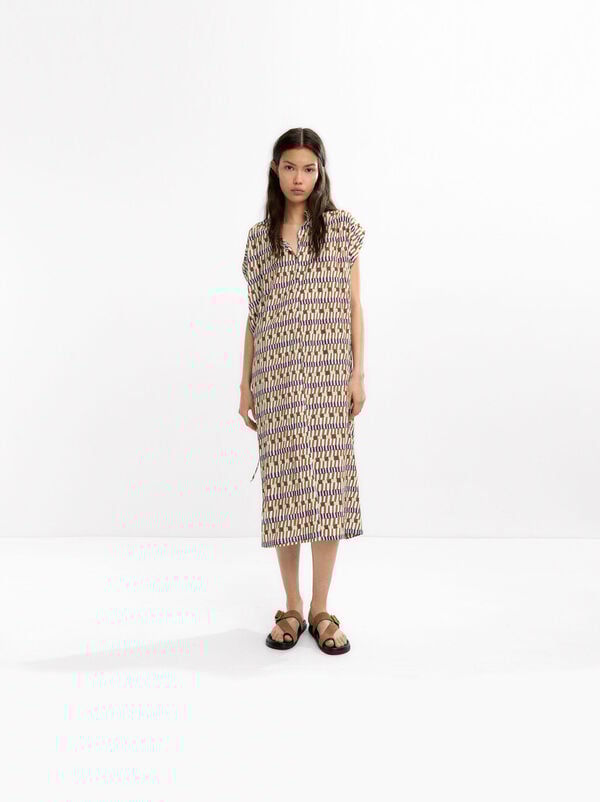 Printed midi dress