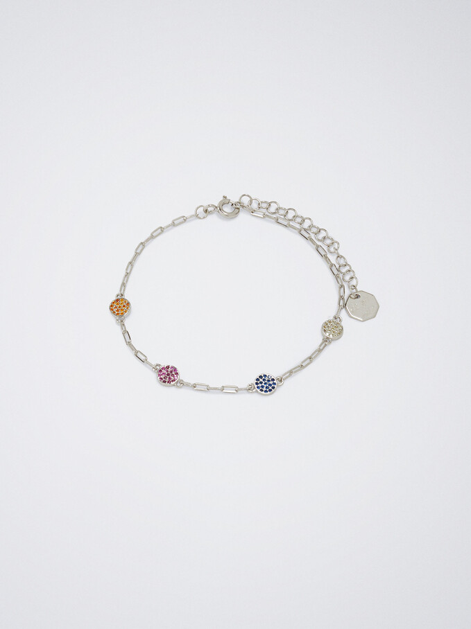 925 Silver Bracelet With Zirconia, Multicolor, hi-res