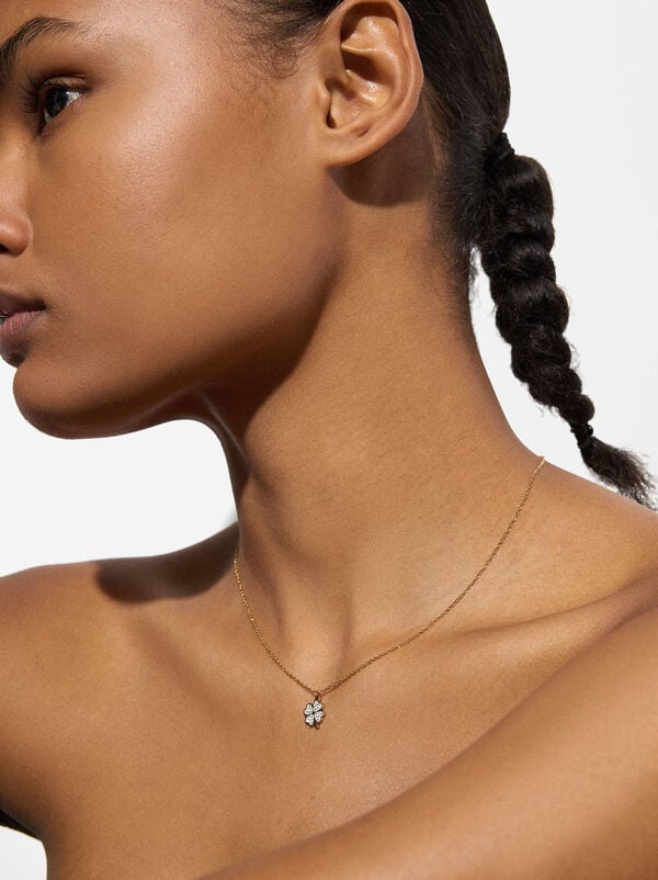 Clover necklace - stainless steel