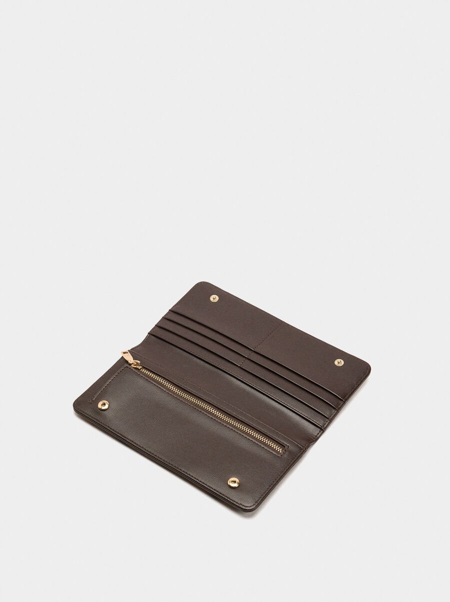 Animal printed leather wallet