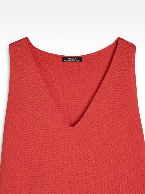 V-neck knit top