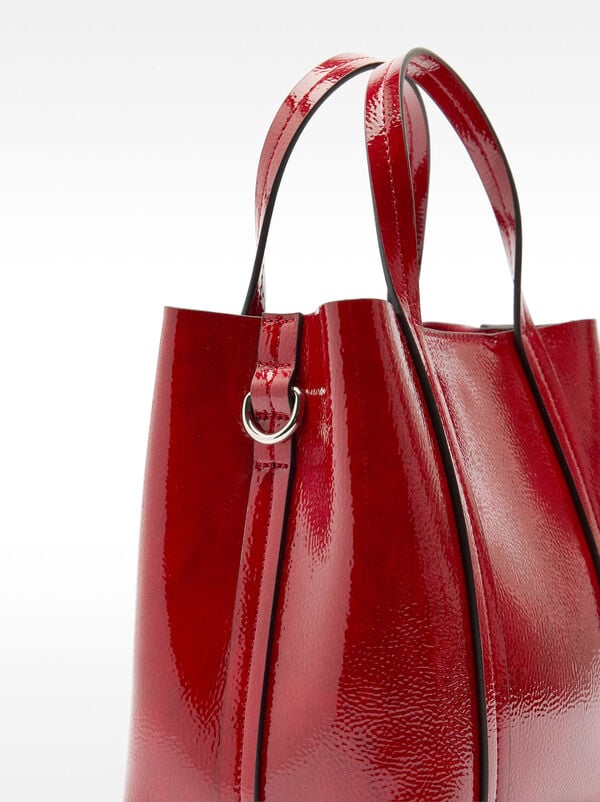 Crackle-effect tote bag