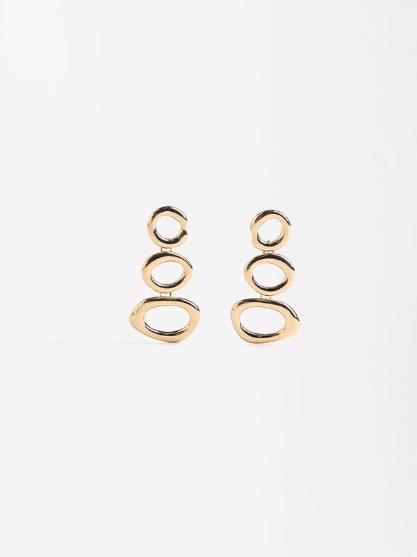 Long earrings with hoops