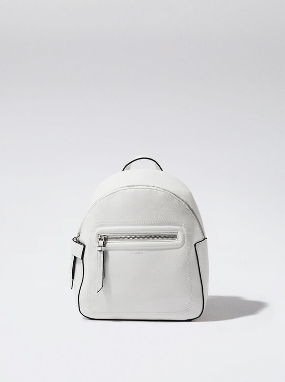 Backpack With Detachable Coin Purse, White, hi-res
