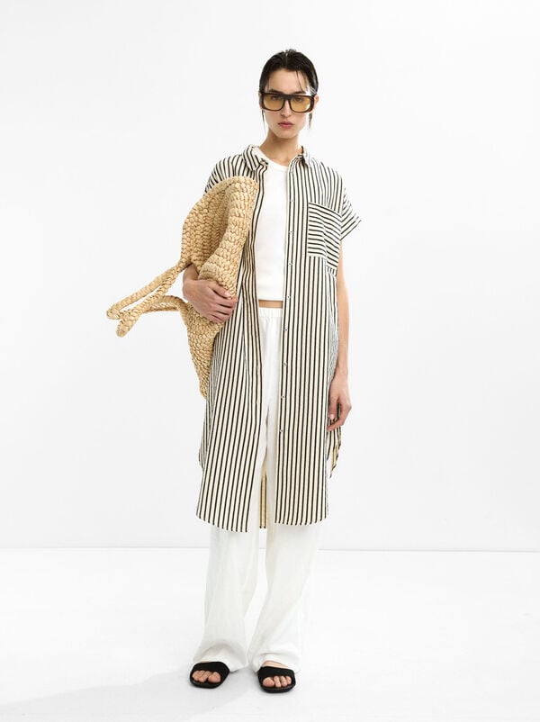 Striped shirt dress