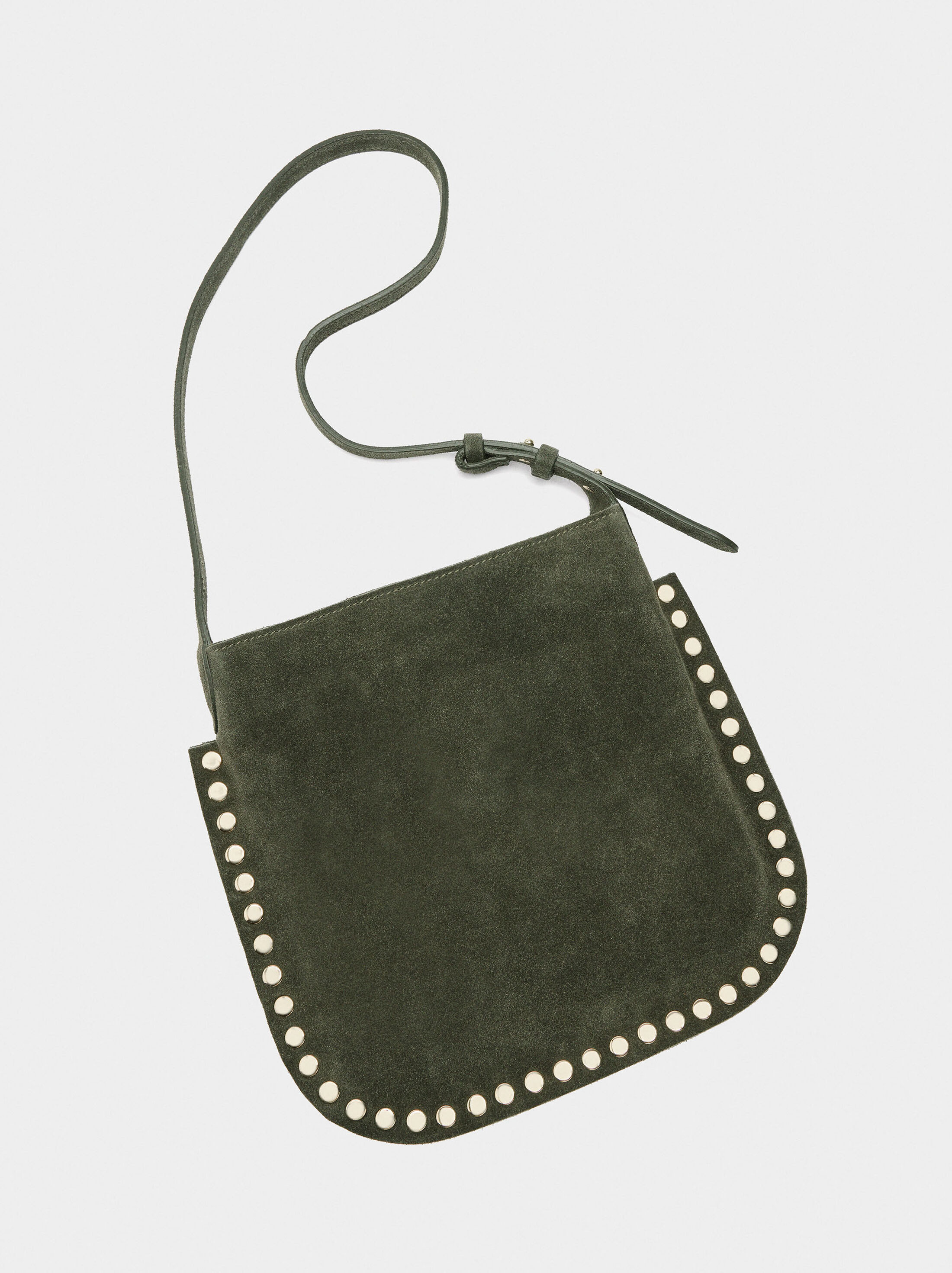 Leather crossbody bag with studs image number 5.0