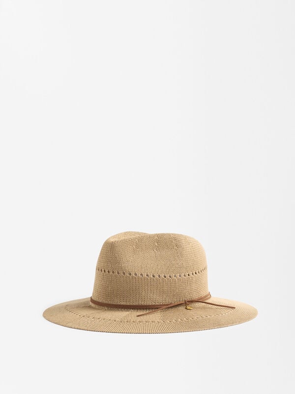 Knit hat with cord
