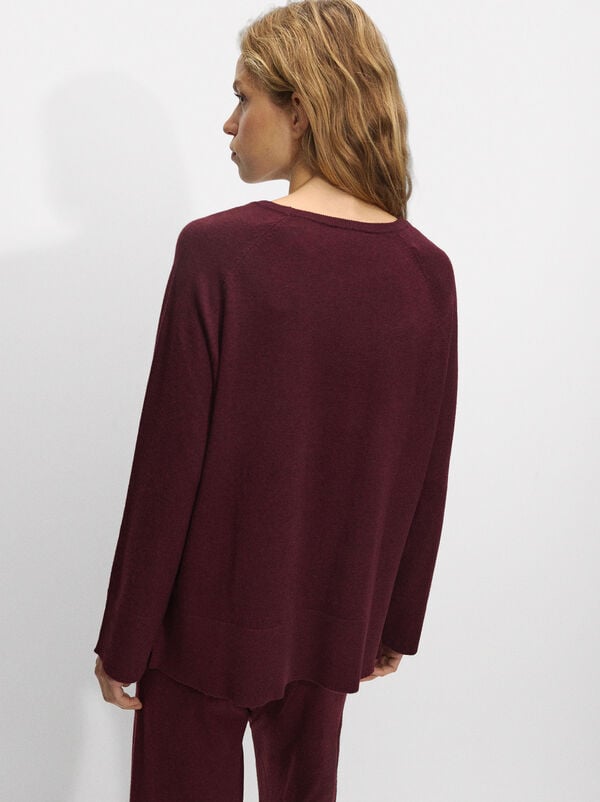 Knit sweater with wool blend
