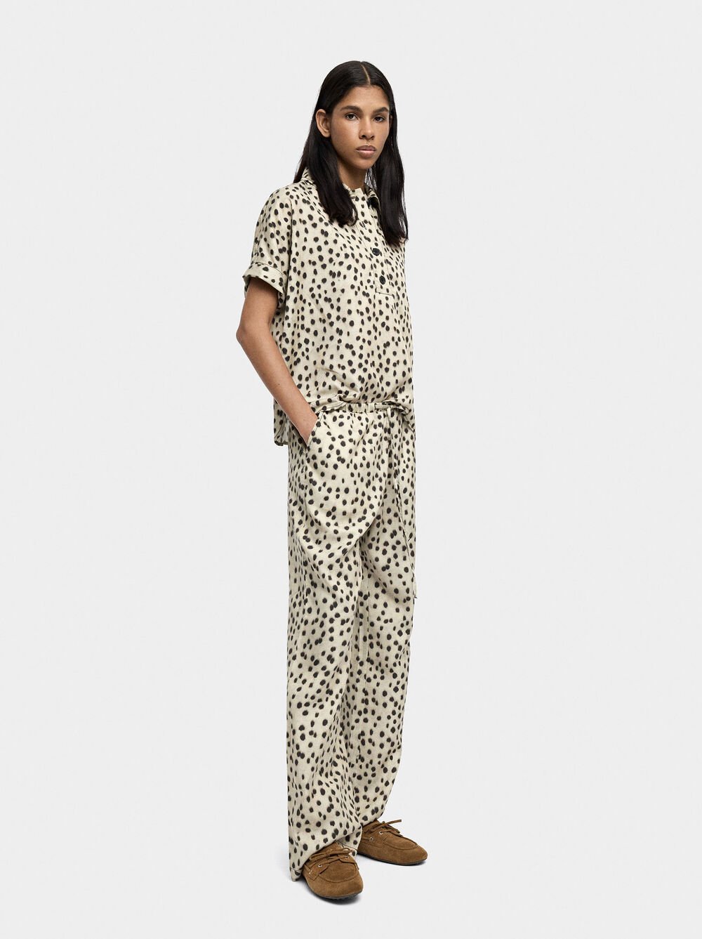 Pantalón estampado 100% lyocell