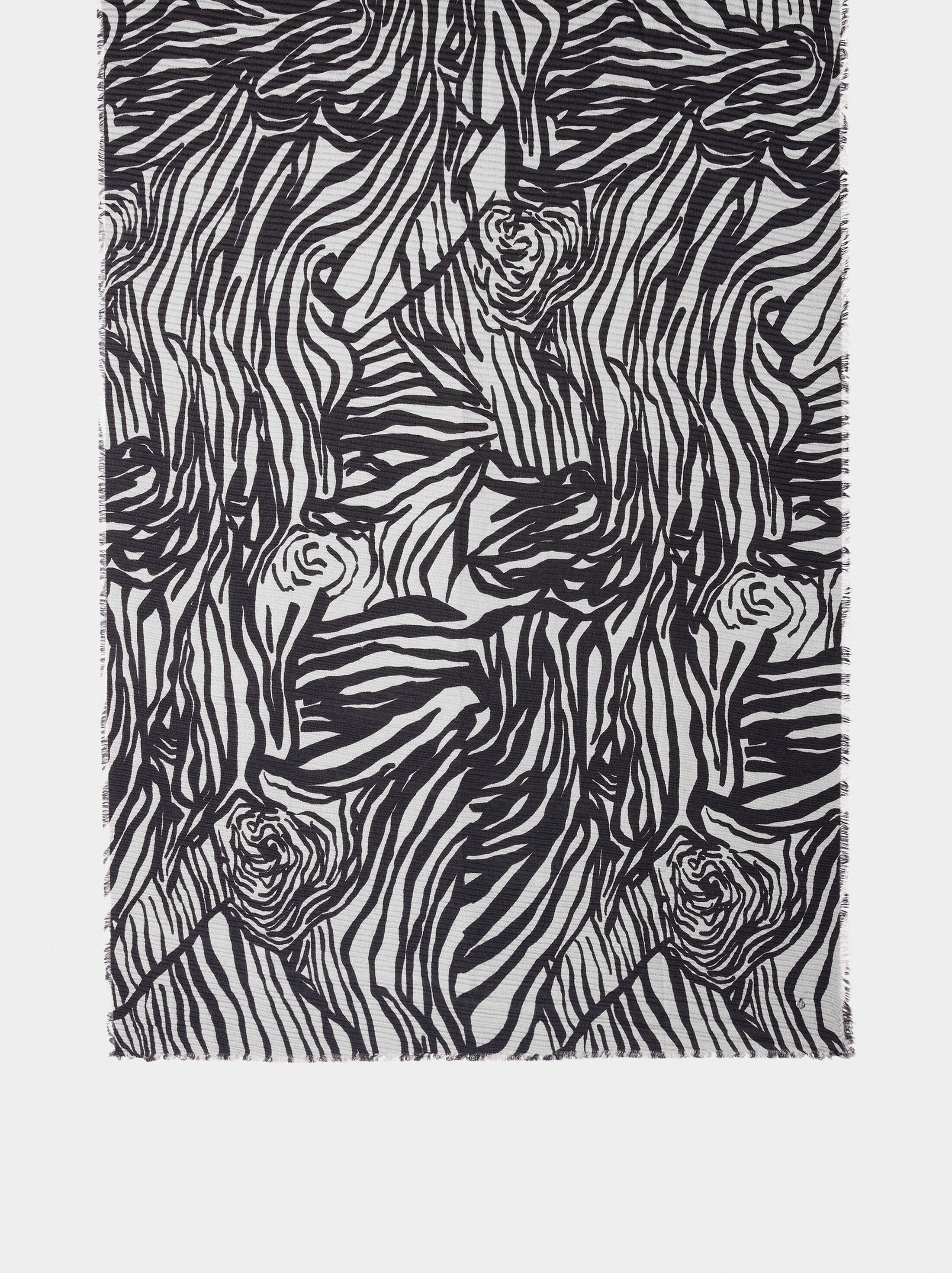 Printed scarf with texture image number 3.0