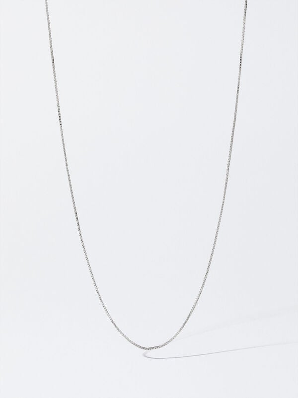 925 silver personalised thin chain necklace