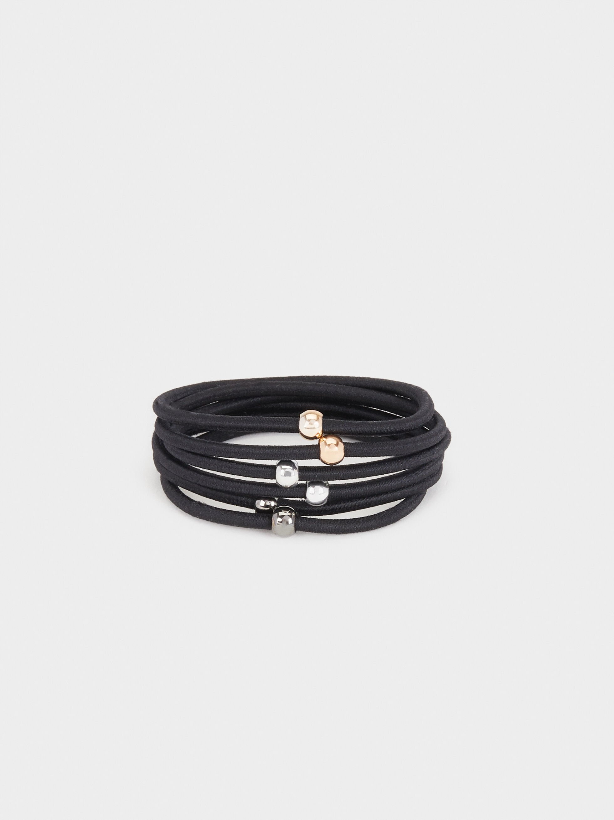 Set Of Hair Ties With Metal Detail Hair Accessories Parfois Com