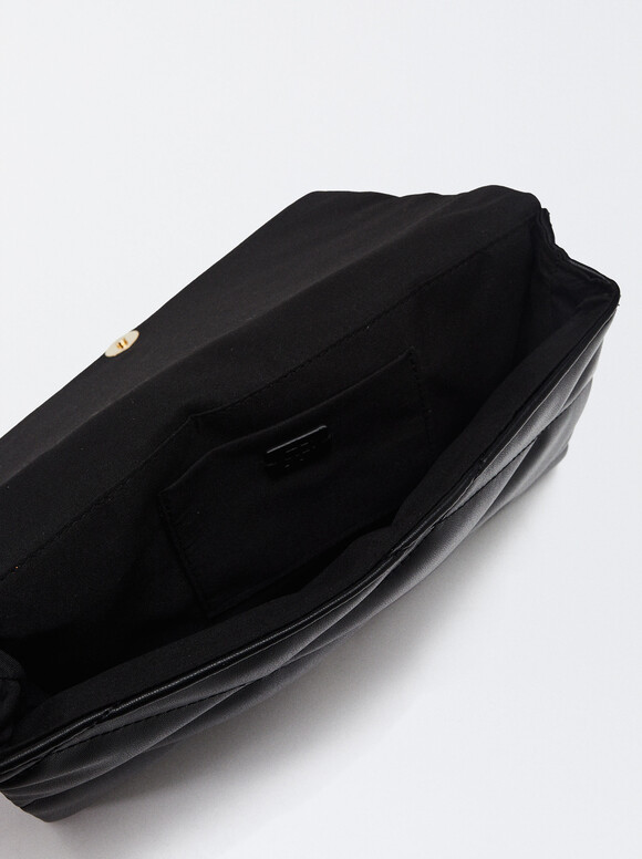 Padded Party Clutch, Black, hi-res