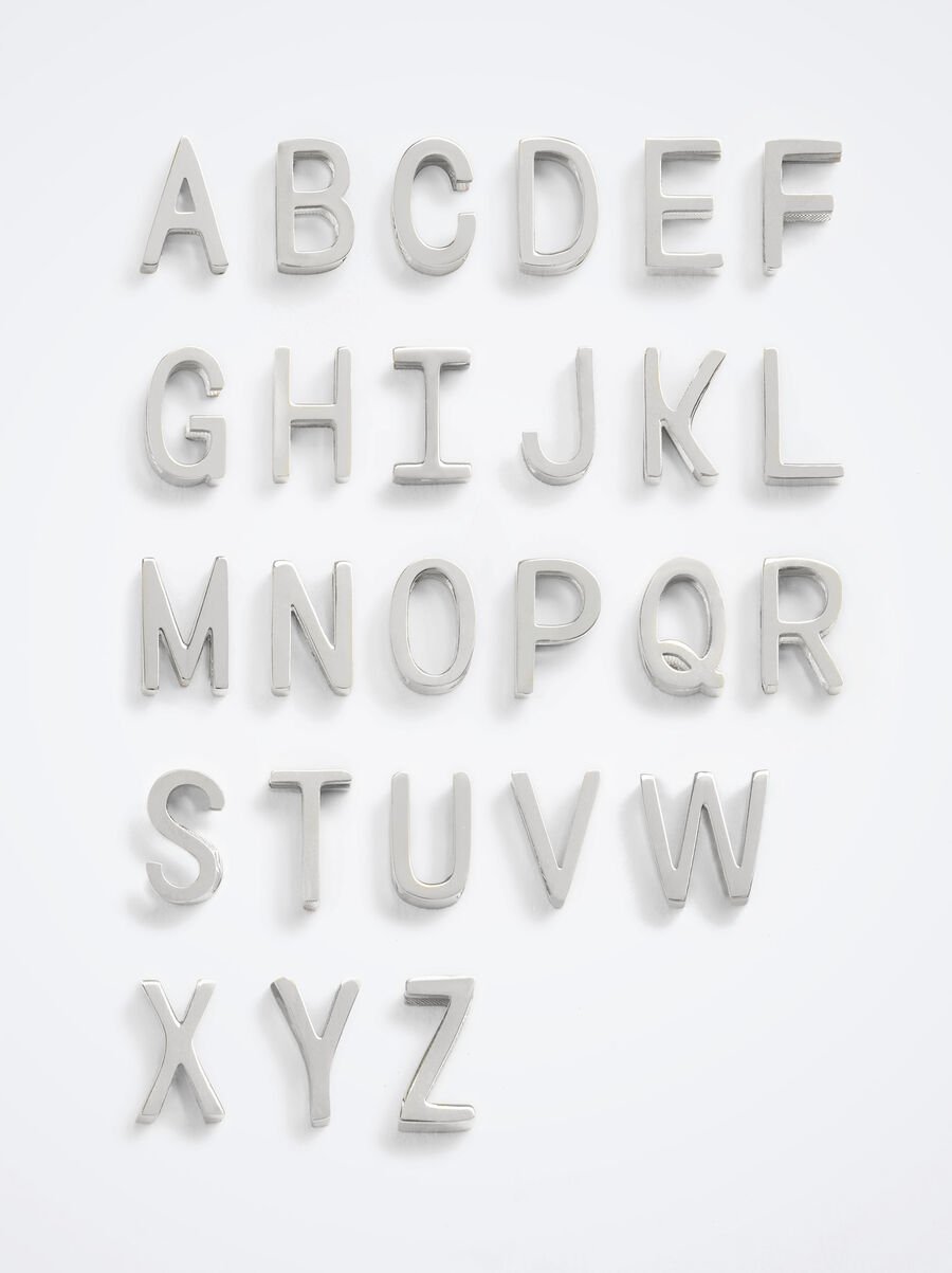 Letter A stainless steel charm